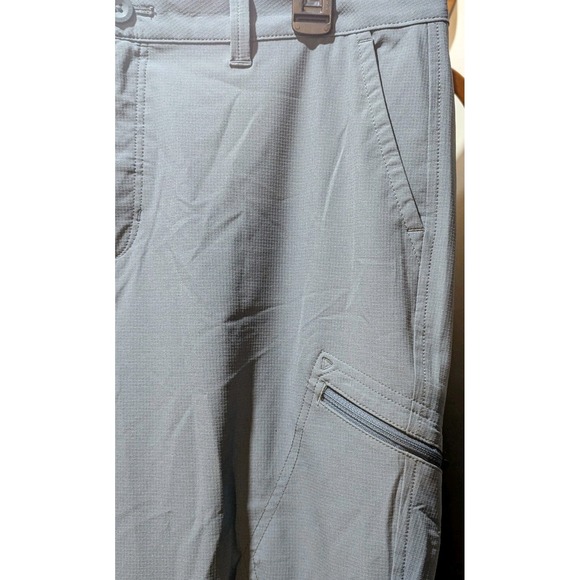 Eddie Bauer Stretch Ripstop Crop Pants Womens 10 Gray Zip Pocket Hiking Outdoors - Picture 2 of 10